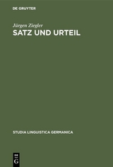 Satz und Urteil - J&uuml;rgen Ziegler