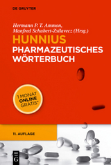 Hunnius Pharmazeutisches Wörterbuch - Ammon, Hermann P. T.; Schubert-Zsilavecz, Manfred; Hunnius, Curt