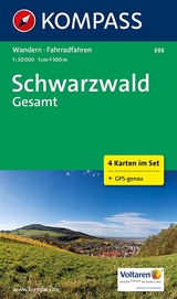 KOMPASS Wanderkarte Schwarzwald Gesamt - 