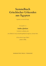 Sammelbuch griechischer Urkunden aus &Auml;gypten - 