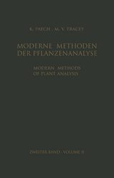 Modern Methods of Plant Analysis / Moderne Methoden der Pflanzenanalyse - K. Paech, M. V. Tracey