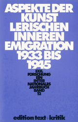 Aspekte der k&uuml;nstlerischen Inneren Emigration 1933-1945 - 