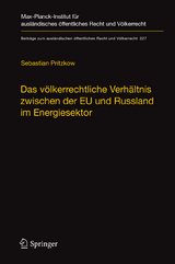 Das v&ouml;lkerrechtliche Verh&auml;ltnis zwischen der EU und Russland im Energiesektor - Sebastian Pritzkow