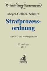 Strafprozessordnung - Lutz Meyer-Go&szlig;ner, Bertram Schmitt
