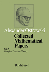 Collected Mathematical Papers - A. Ostrowski