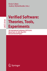 Verified Software: Theorie, Tools, Experiments - 
