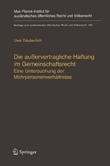 Die au&szlig;ervertragliche Haftung im Gemeinschaftsrecht - Uwe S&auml;uberlich
