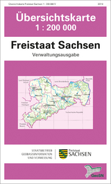 &Uuml;bersichtskarte Freistaat Sachsen