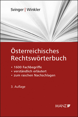 &Ouml;sterreichisches Rechtsw&ouml;rterbuch - Ute Svinger, Katharina Winkler