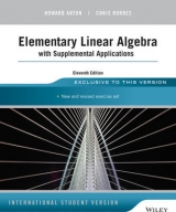 Elementary Linear Algebra with Supplemental Applications - Anton, Howard; Rorres, Chris