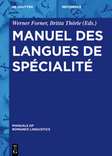 Manuel des langues de sp&eacute;cialit&eacute; - 