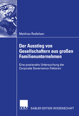 Der Ausstieg von Gesellschaftern aus gro&szlig;en Familienunternehmen - Matthias Redlefsen