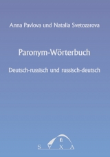 Paronym-W&ouml;rterbuch - Anna Pavlova, Natalia Svetozarova