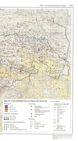 Hoch- und spätmittelalterliche Burgen 1:400 000 mit Beiheft (B II 4)