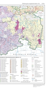 Gliederung der evangelischen Kirche um 1752 1:400 000 mit Beiheft (E III 1)