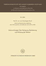 Untersuchungen &uuml;ber Reinigung, Bestimmung und Wirkung der Relaxin - Hansj&uuml;rgen Struck