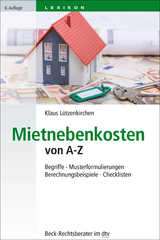 Mietnebenkosten von A-Z - Klaus L&uuml;tzenkirchen