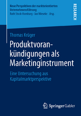 Produktvorank&uuml;ndigungen als Marketinginstrument - Thomas Kr&uuml;ger