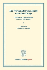 Die Wirtschaftswissenschaft nach dem Kriege. - 