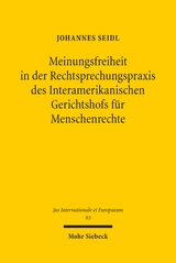 Meinungsfreiheit in der Rechtsprechungspraxis des Interamerikanischen Gerichtshofs f&uuml;r Menschenrechte - Johannes Seidl