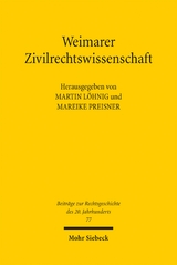 Weimarer Zivilrechtswissenschaft - 