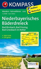 KOMPASS Wanderkarte 0200 Niederbayerisches B&auml;derdreieck - 