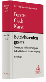 Betriebsrentengesetz - Wolfgang F&ouml;rster, Peter Ahrend