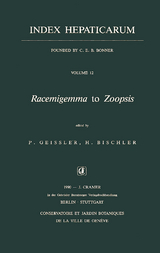 Index Hepaticarum / Racemigemma to Zoopsis - 