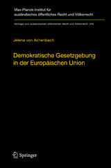 Demokratische Gesetzgebung in der Europ&auml;ischen Union - Jelena von Achenbach