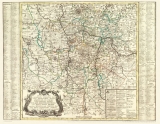 Historische Karte: Ämter Colditz, Leisnig, Rochlitz , Schulamt Grimma mit Mügeln und Sornzig 1749 (Plano) - Peter (der Jüngere) Schenk