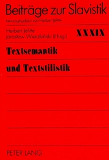 Textsemantik und Textstilistik - 