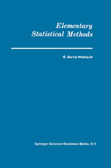 Elementary Statistical Methods - Wetherill, G. Barrie
