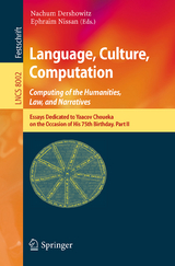 Language, Culture, Computation: Computing for the Humanities, Law, and Narratives - 