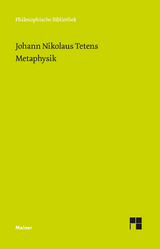 Metaphysik - Johann Nikolaus Tetens
