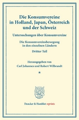 Die Konsumvereine in Holland, Japan, &Ouml;sterreich und der Schweiz. - 