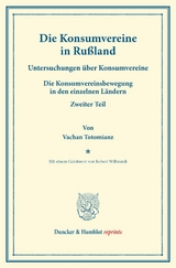 Die Konsumvereine in Ru&szlig;land. - Vachan Totomianz