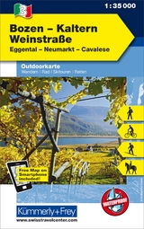 K&uuml;mmerly+Frey Outdoorkarte Bozen, Kaltern, Weinstrasse 1:35.000
