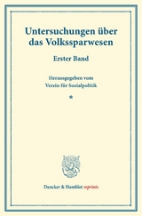 Untersuchungen &uuml;ber das Volkssparwesen.