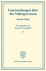 Untersuchungen &uuml;ber das Volkssparwesen.