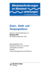 Mindestanforderungen an das Einleiten von Abwasser in Gewässer Anhang 24B "Eisen-, Stahl- und Tempergießerei"
