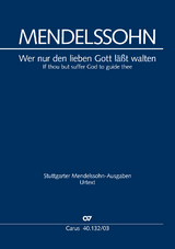 Wer nur den lieben Gott l&auml;&szlig;t walten (Klavierauszug) - Felix Mendelssohn Bartholdy
