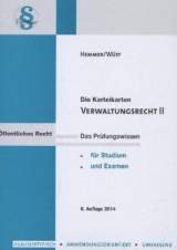 Karteikarten Verwaltungsrecht II - Karl-Edmund Hemmer, Achim W&uuml;st