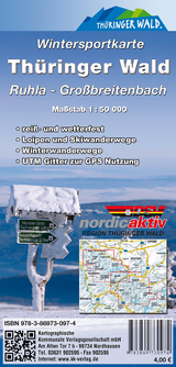 Wintersportkarte Thüringer Wald - 