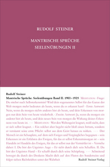 Mantrische Spr&uuml;che. Seelen&uuml;bungen II - Rudolf Steiner