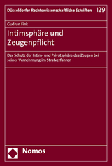Intimsph&auml;re und Zeugenpflicht - Gudrun Fink