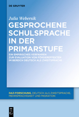 Gesprochene Schulsprache in der Primarstufe - Julia Webersik