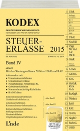 KODEX Steuer-Erlässe 2015, Band IV - Christoph Ritz