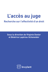 L'acc&egrave;s au juge - 
