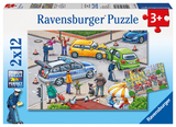 Ravensburger Kinderpuzzle - 07578 Mit Blaulicht unterwegs - Puzzle f&uuml;r Kinder ab 3 Jahren, mit 2x12 Teilen