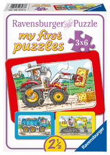 Ravensburger Kinderpuzzle - 06573 Bagger, Traktor und Kipplader - my first puzzle mit 3x6 Teilen - Puzzle f&uuml;r Kinder ab 2,5 Jahren